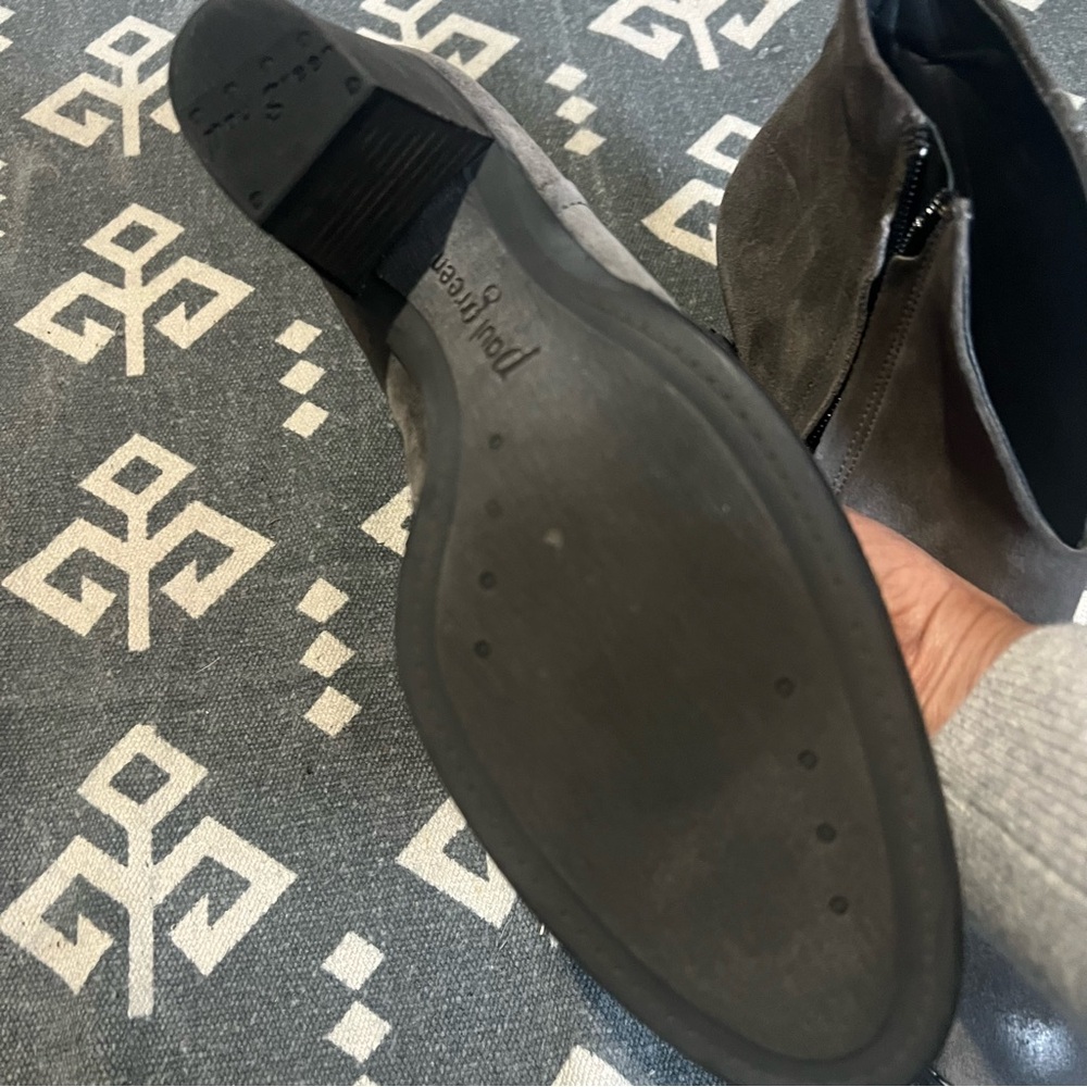 Paul Green Charcoal Suede Ankle Booties - Picture 9 of 11
